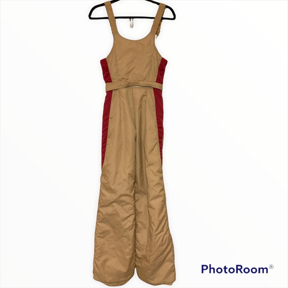Sold ~~~Vintage 1970’s sportscaster ski snowsuit set jacket & bib detachable XS - Picture 8 of 16
